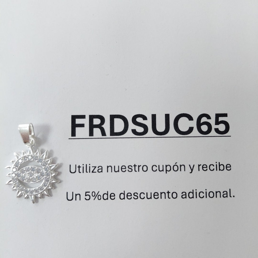 DIJE OJO MAGICO CON CIRCONIAS PLATA .925 2 GR (NUEVO)