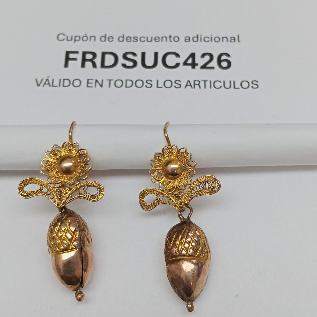 ARETES PAR ORO 8 K 4.1 GRMS (SEMINUEVO)
