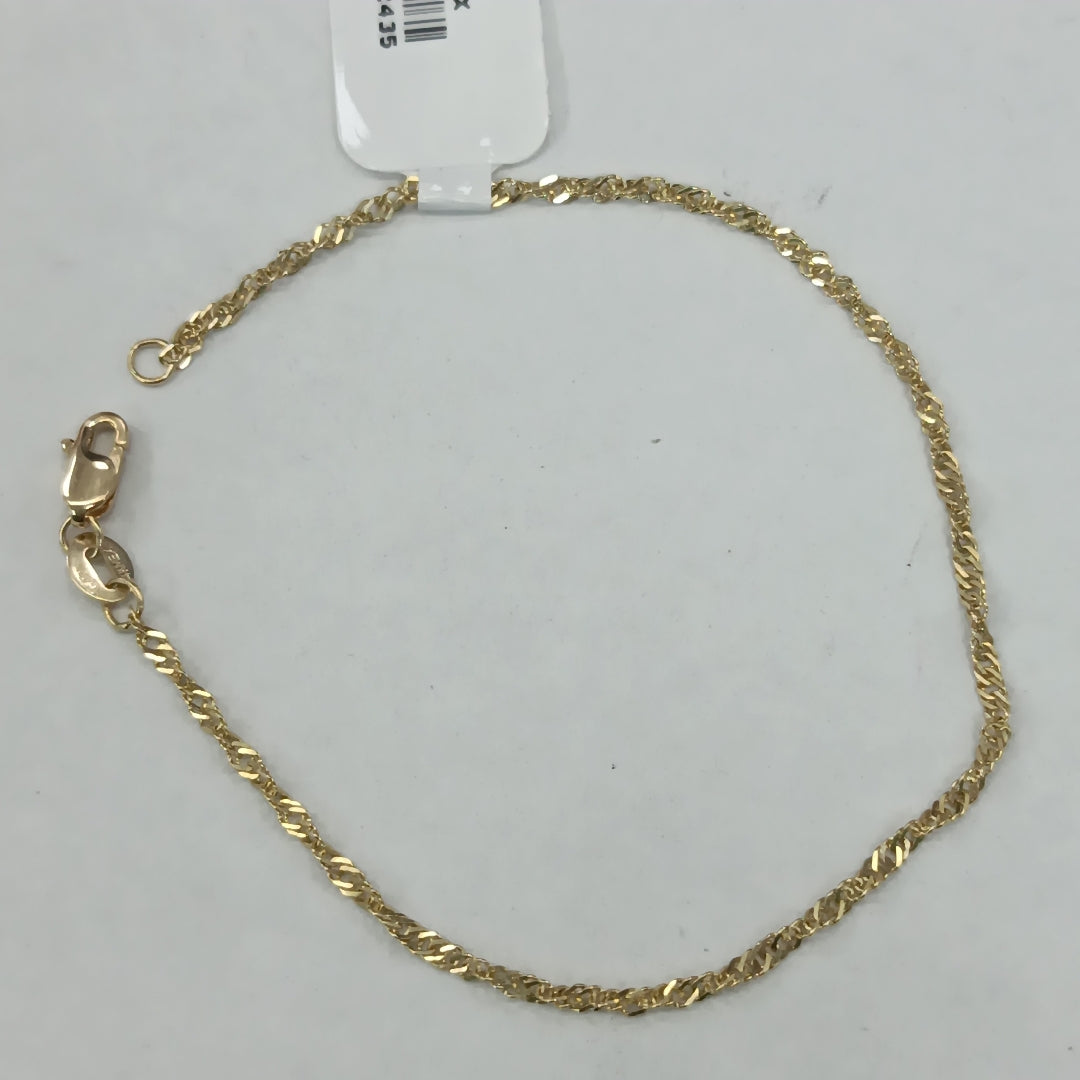 PULSERAS TEJIDO MEDIO TZL ORO 14K 18 CM 1.3 GR (NUEVO)