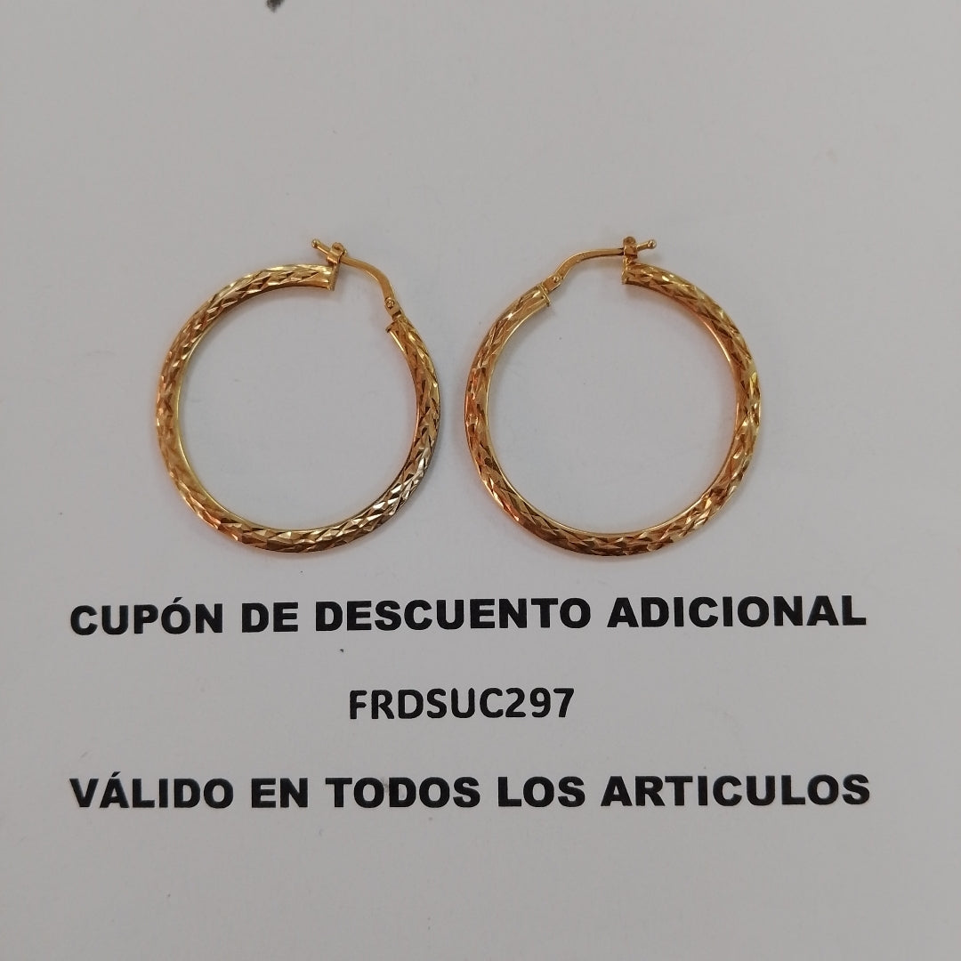 ARRACADAS PAR ORO 10 K 2.4 GRMS (SEMINUEVO)