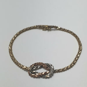 PULSERA ORO COMBINADO 14 K 8.2 GRMS (SEMINUEVO)