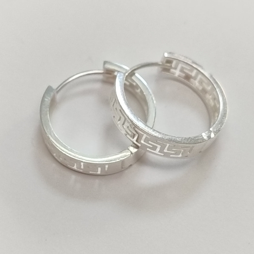 ARETES ARRACADAS GRECAS PLATA .925 4.23 GR (NUEVO)