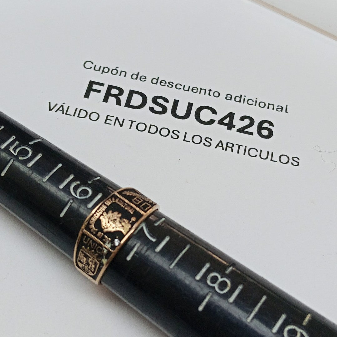 ANILLO DE GRADUACIÓN ORO 8 K 2.5 GRMS (SEMINUEVO)
