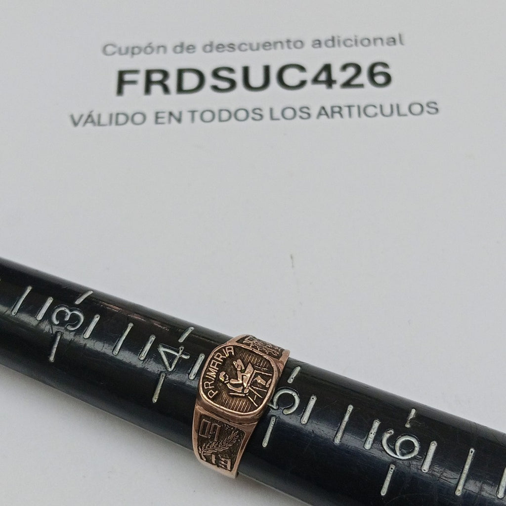 ANILLO DE GRADUACIÓN ORO 8 K 2.5 GRMS (SEMINUEVO)