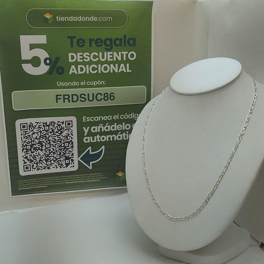 CADENA 1X1 PLATA .925 55 CM 6.82 GR (NUEVO)