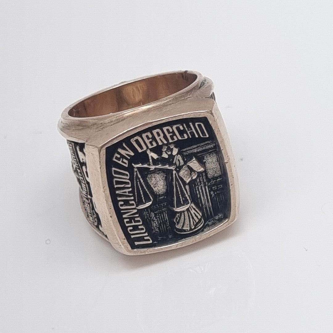 ANILLO DE GRADUACIÓN ORO 8 K 19.1 GRMS (SEMINUEVO)