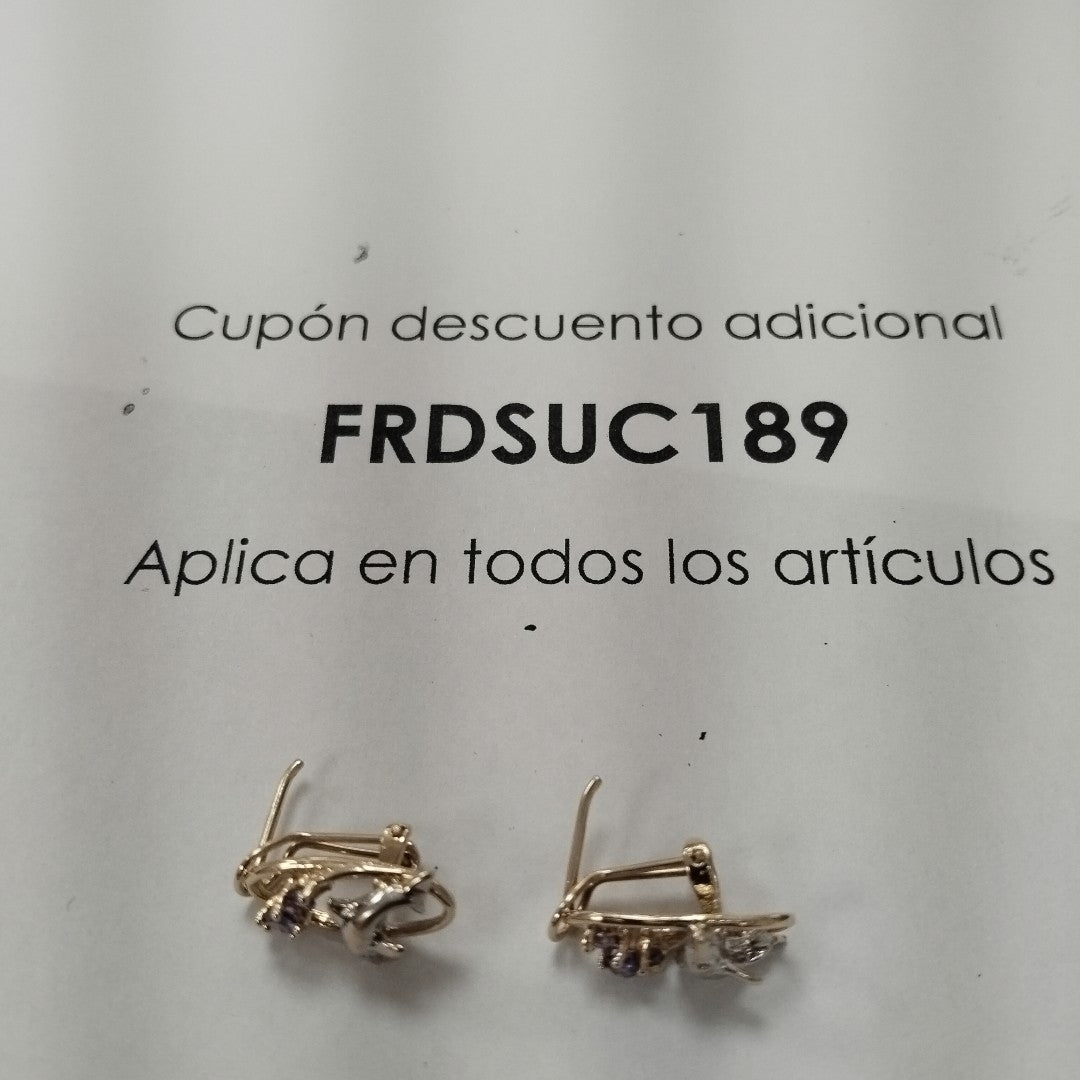 ARETES PAR ORO 10 K 2.8 GRMS (SEMINUEVO)