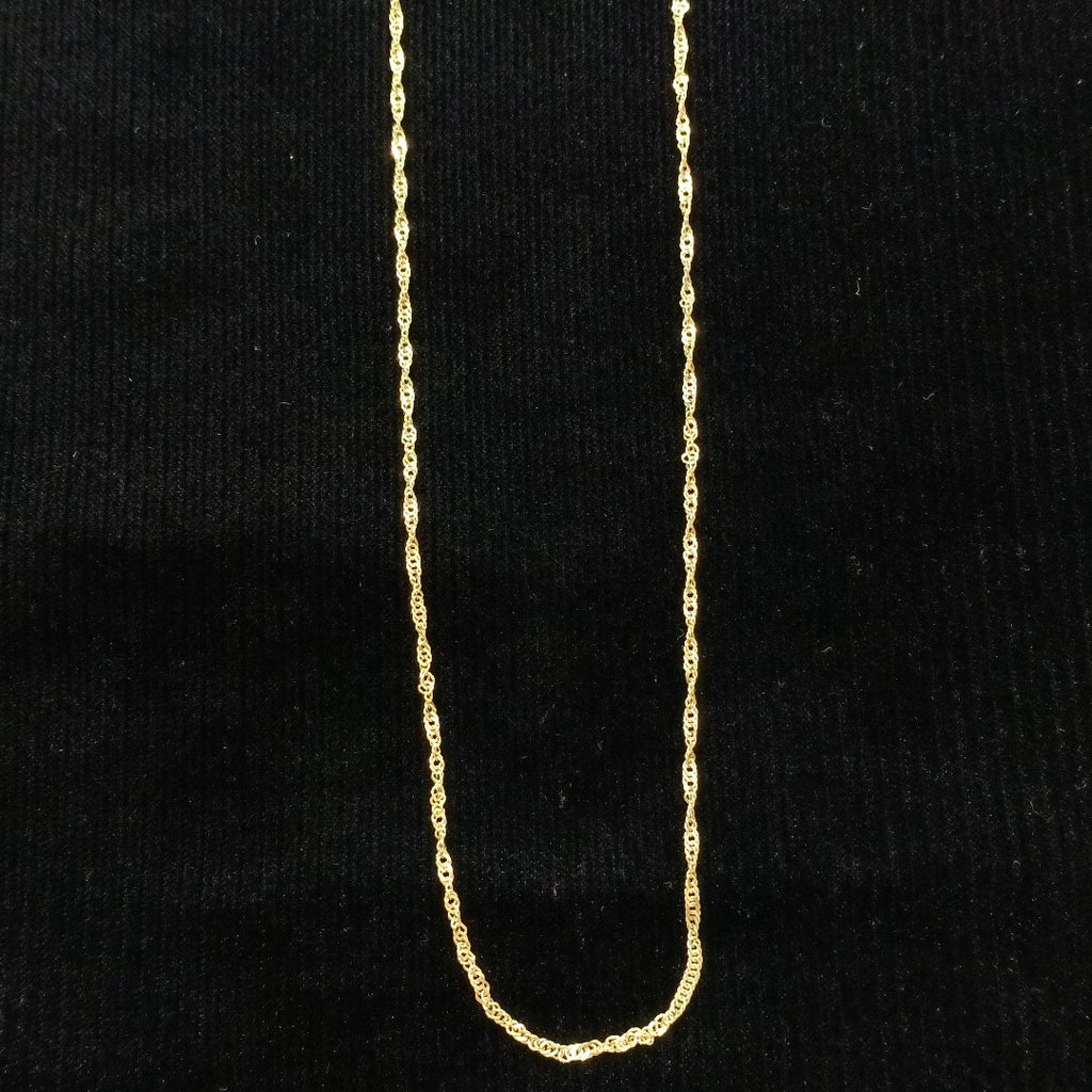 CADENAS TEJIDO MEDIO TZL ORO 14K 55 CM 3.1 GR (NUEVO)