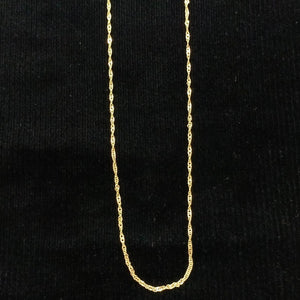 CADENAS TEJIDO MEDIO TZL ORO 14K 55 CM 3.1 GR (NUEVO)