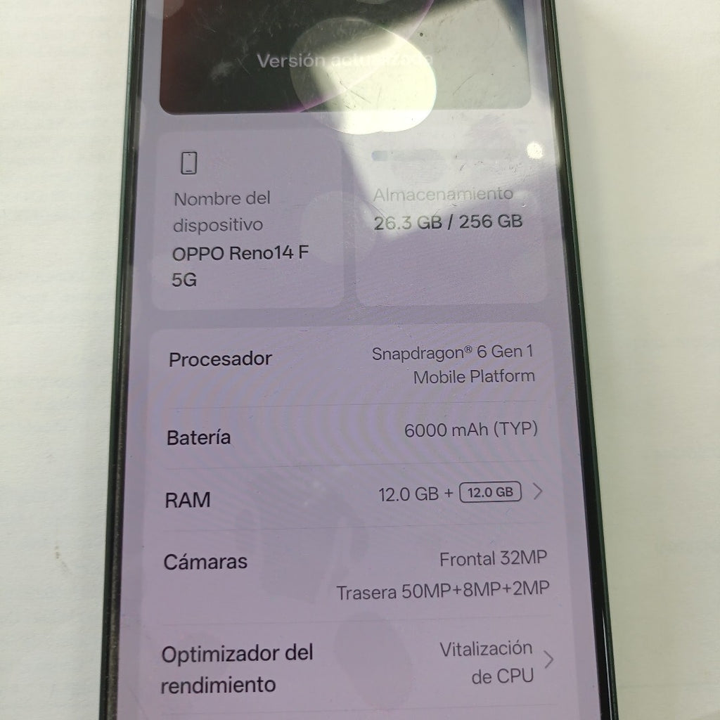 CELULAR OPPO RENO 14 F CPH2743 (2025) 256 GB 12 GB RAM (SEMINUEVO)