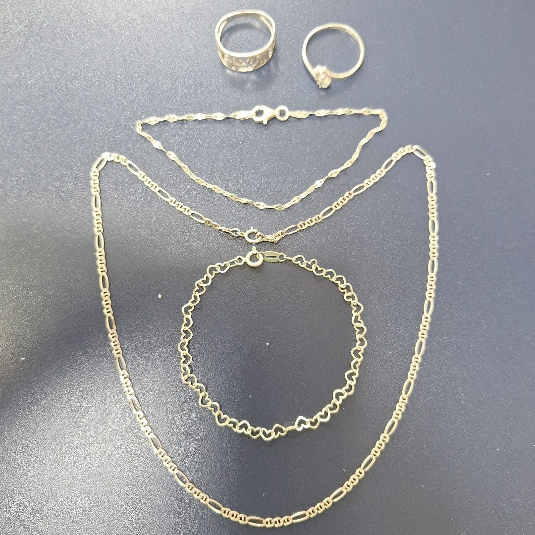 ANILLITO, CADENA, PULSERA PLATA 8.7 GRMS (SEMINUEVO)