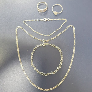 ANILLITO, CADENA, PULSERA PLATA 8.7 GRMS (SEMINUEVO)