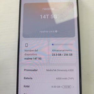 CELULAR REALME 14T 5G RMX5078 (2024) 256 GB 8 GB RAM (SEMINUEVO)