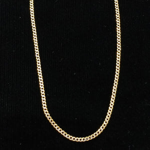 CADENAS BARBADA DIAMANTADA ORO 14K 55 CM 5.7 GR (NUEVO)