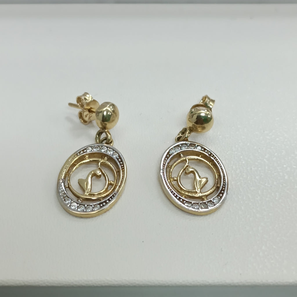 ARETES PAR ORO 14 K 4.2 GRMS (SEMINUEVO)