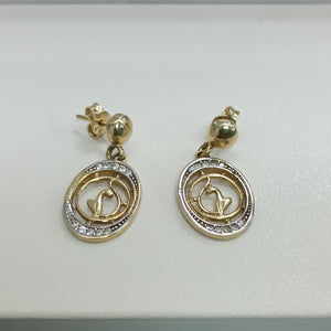 ARETES PAR ORO 14 K 4.2 GRMS (SEMINUEVO)