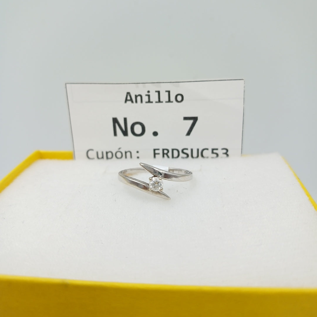 ANILLITO ORO BLANCO 14 K 2.4 GRMS (SEMINUEVO)