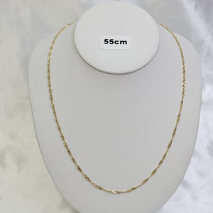 CADENAS TEJIDO MEDIO TZL ORO 14K 55 CM 4.9 GR (NUEVO)