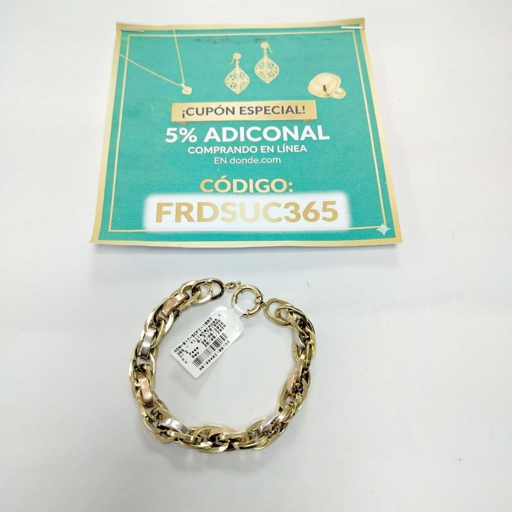 PULSERA ORO COMBINADO 14 K 14.3 GRMS (SEMINUEVO)