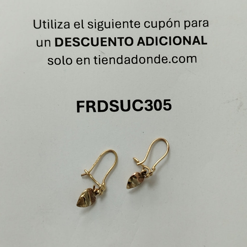 ARETES PAR ORO 10 K 1.1 GRMS (SEMINUEVO)