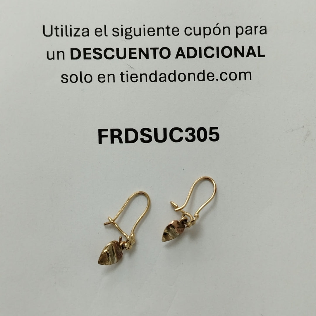 ARETES PAR ORO 10 K 1.1 GRMS (SEMINUEVO)