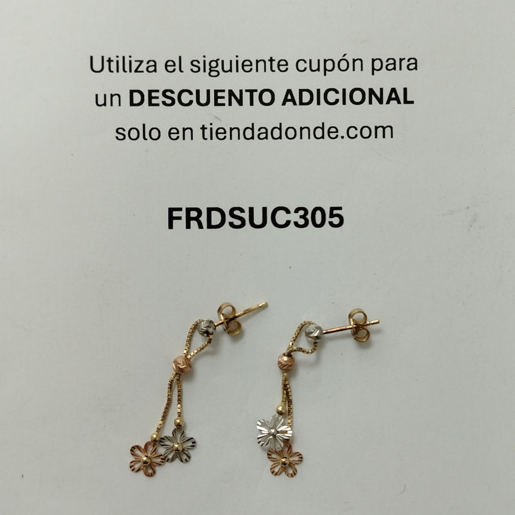 BROQUELES PAR ORO 14 K 1.9 GRMS (SEMINUEVO)