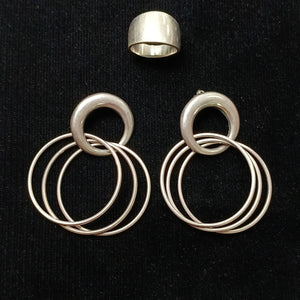 ANILLO, BROQUELES PAR PLATA 10.9 GRMS (SEMINUEVO)