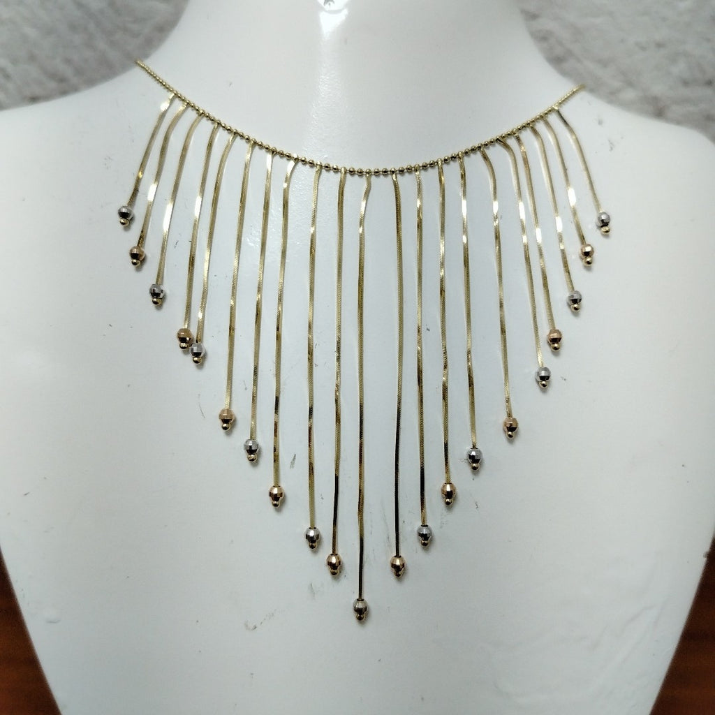 GARGANTILLA ORO COMBINADO 14 K 10.3 GRMS (SEMINUEVO)