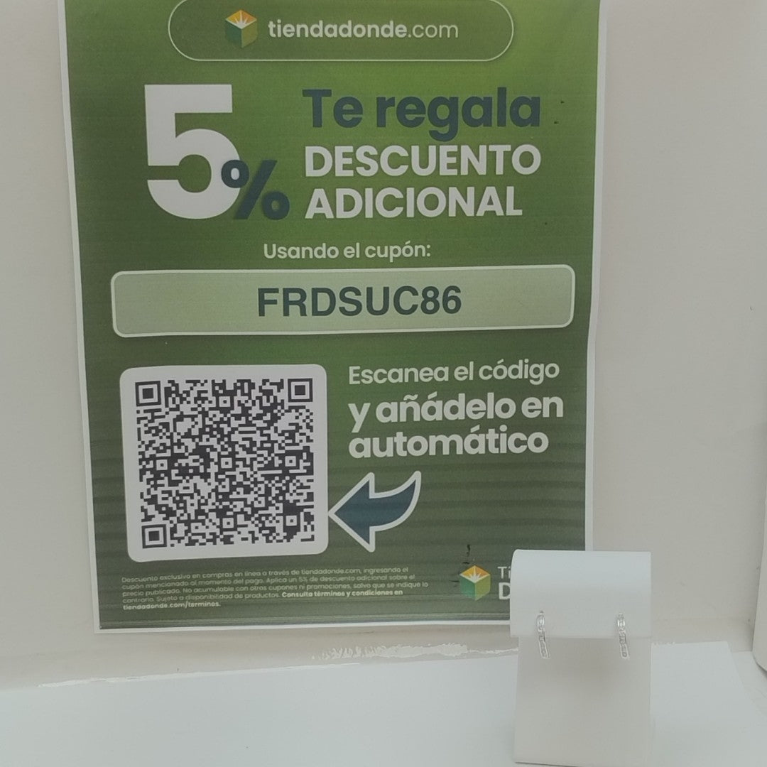 ARRACADAS C/CIRCONIAS PLATA .925 2.1 GR (NUEVO)