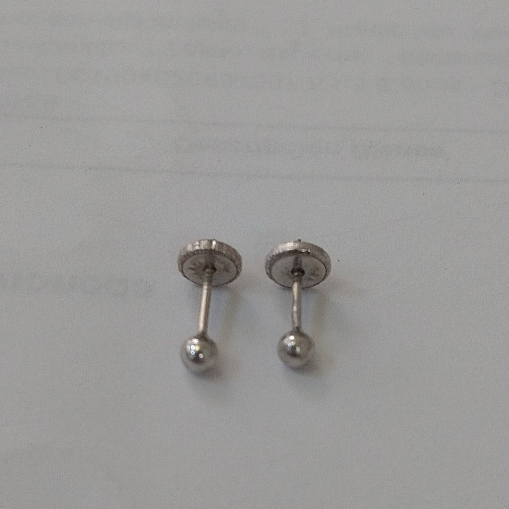 BROQUELES PAR ORO BLANCO 14 K 0.2 GRMS (SEMINUEVO)