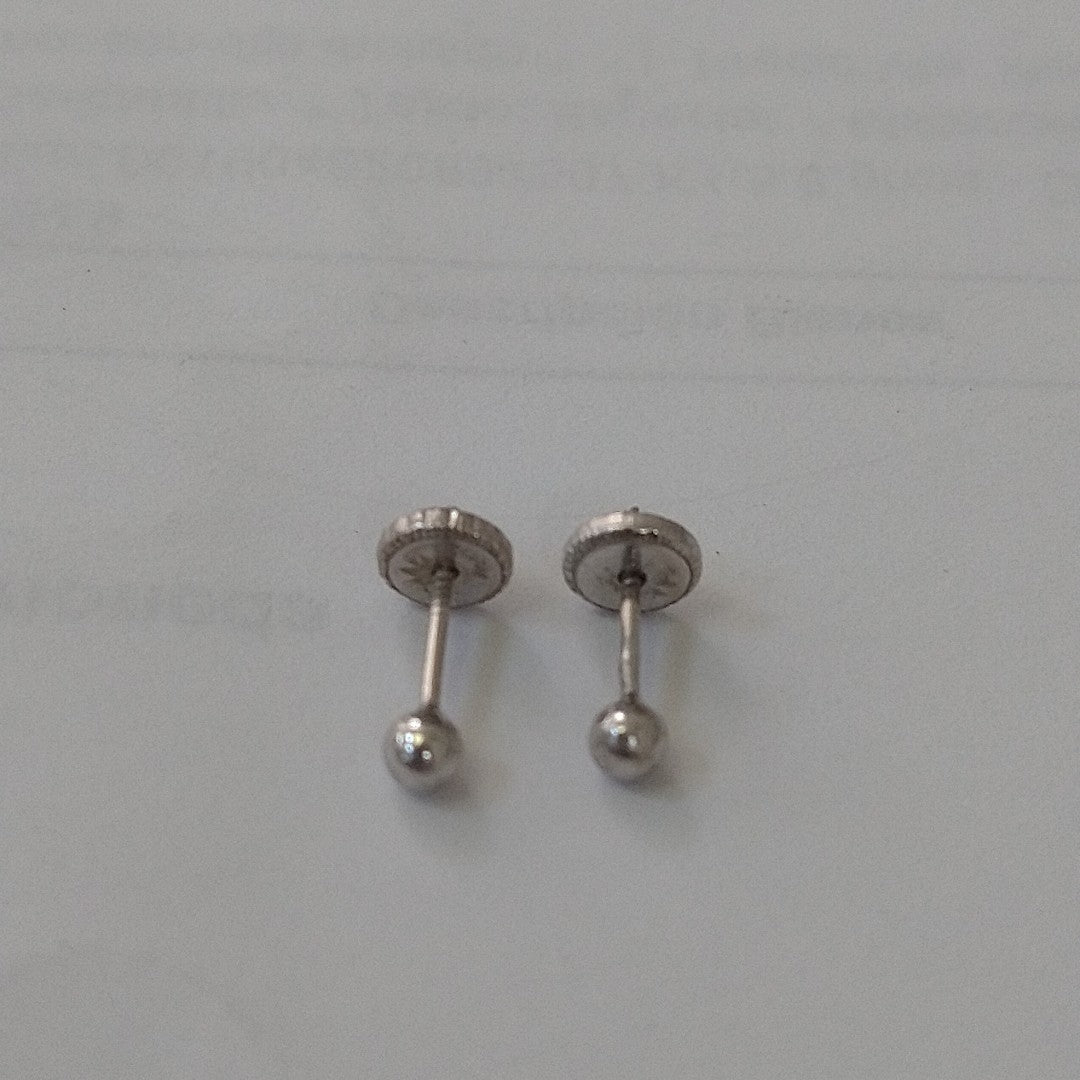 BROQUELES PAR ORO BLANCO 14 K 0.2 GRMS (SEMINUEVO)