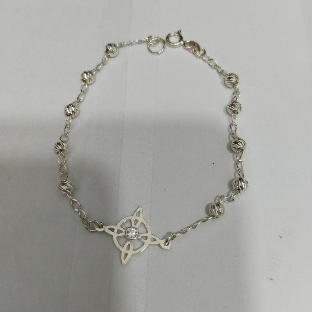 PULSERA TEJIDO ESPECIAL PLATA .925 18 CM 2.8 GR (NUEVO)