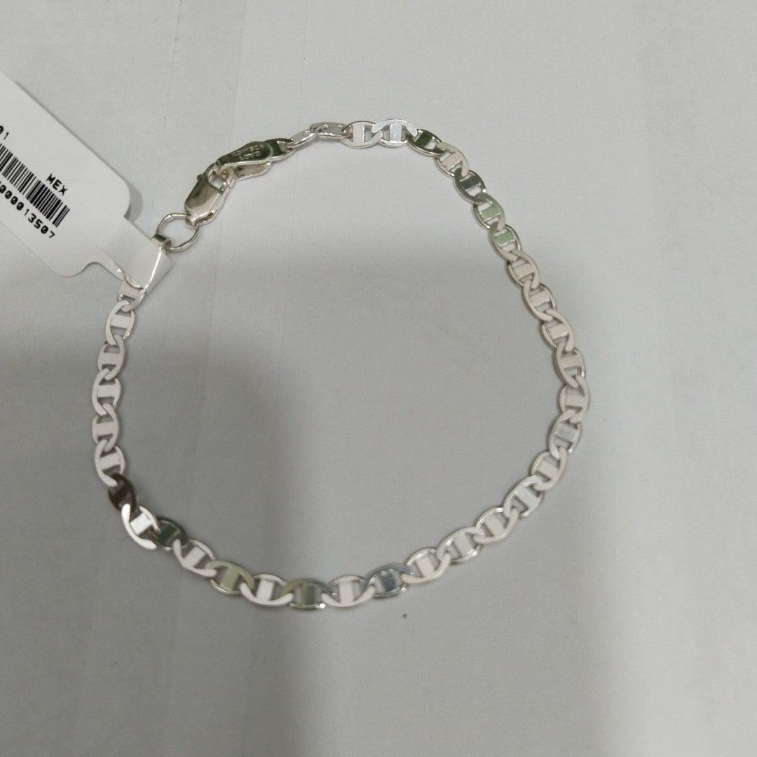 PULSERA TEJIDO GUCHI PLATA .925 18 CM 3.4 GR (NUEVO)