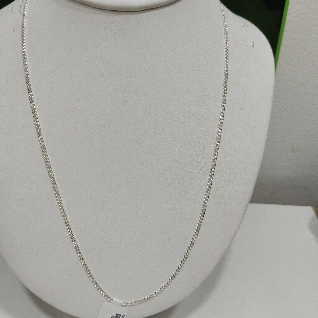 CADENA TEJIDO BARBADO PLATA .925 55 CM 5.3 GR (NUEVO)