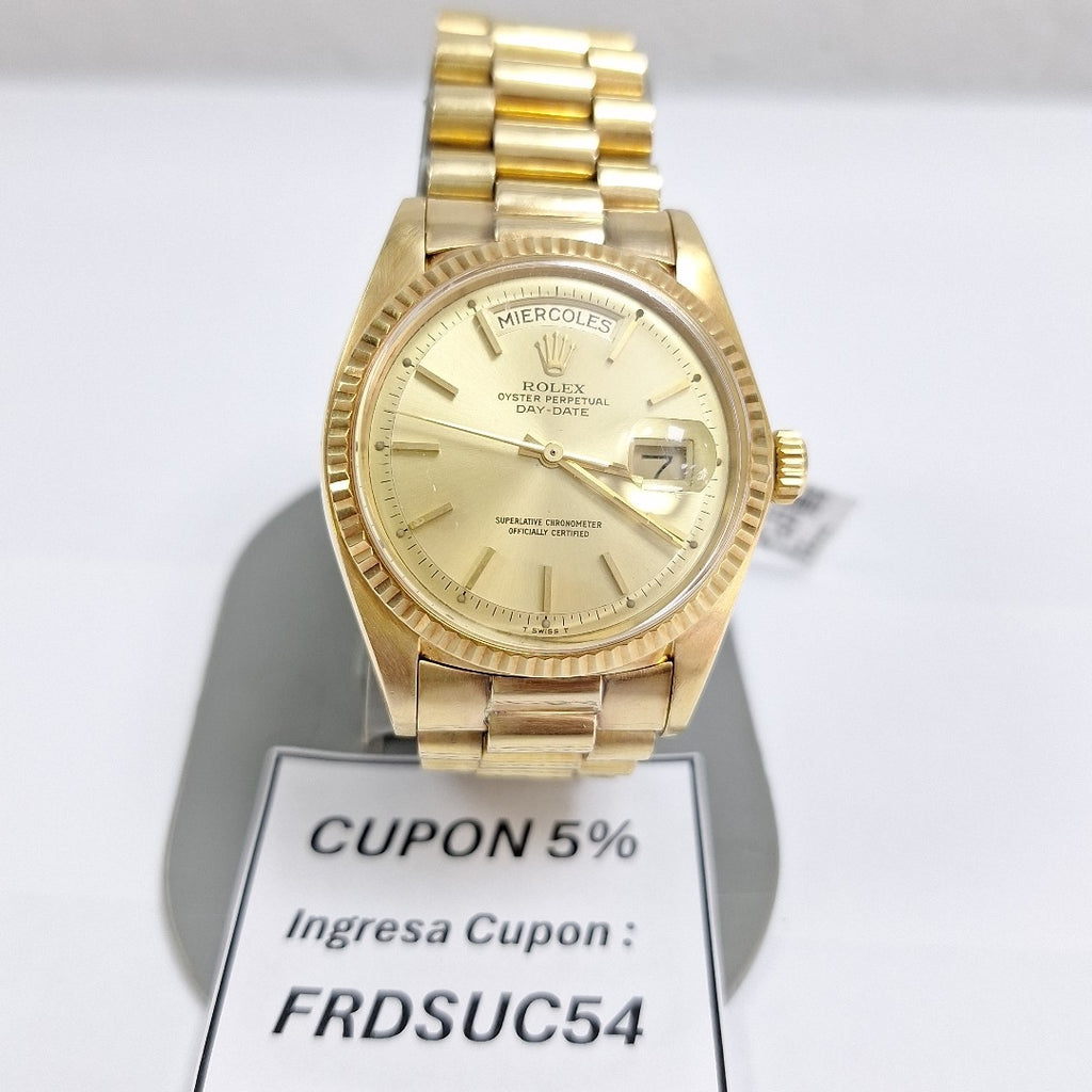 RELOJ CAJA Y PULSO ORO ORO 18 K 118.2 GRMS (SEMINUEVO)