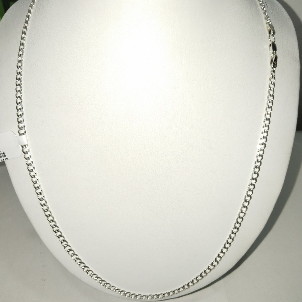 CADENA TEJIDO BARBADO PLATA .925 60 CM 14 GR (NUEVO)