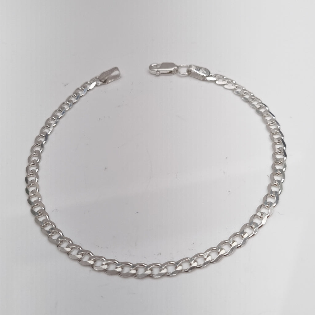 PULSERA BARBADA PLATA .925 21 CM 4.3 GR (NUEVO)