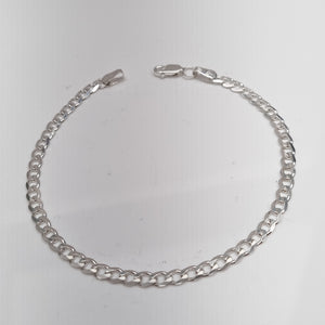 PULSERA BARBADA PLATA .925 21 CM 4.3 GR (NUEVO)