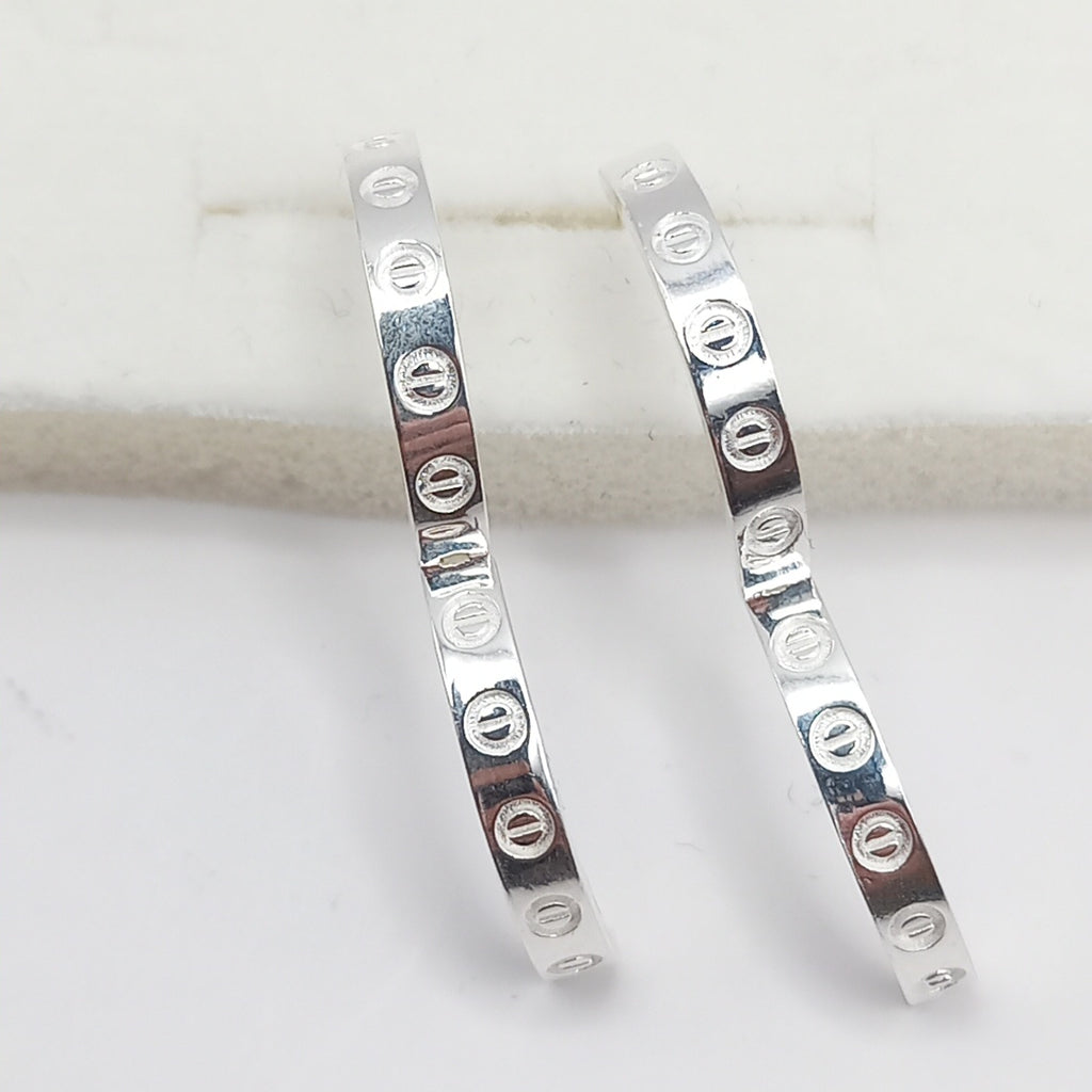 ARETES ARRACADAS FIG TORNILLOS PLATA .925 2.73 GR (NUEVO)