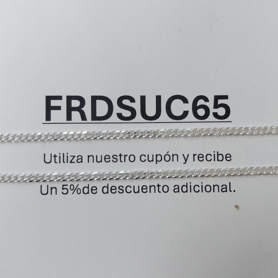 CADENA BARBADA PLATA .925 55 CM 4.93 GR (NUEVO)