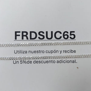 CADENA BARBADA PLATA .925 55 CM 4.93 GR (NUEVO)