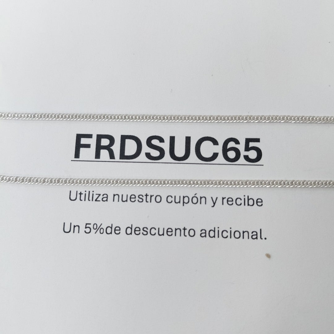 CADENA BARBADA PLATA .925 50 CM 4.22 GR (NUEVO)