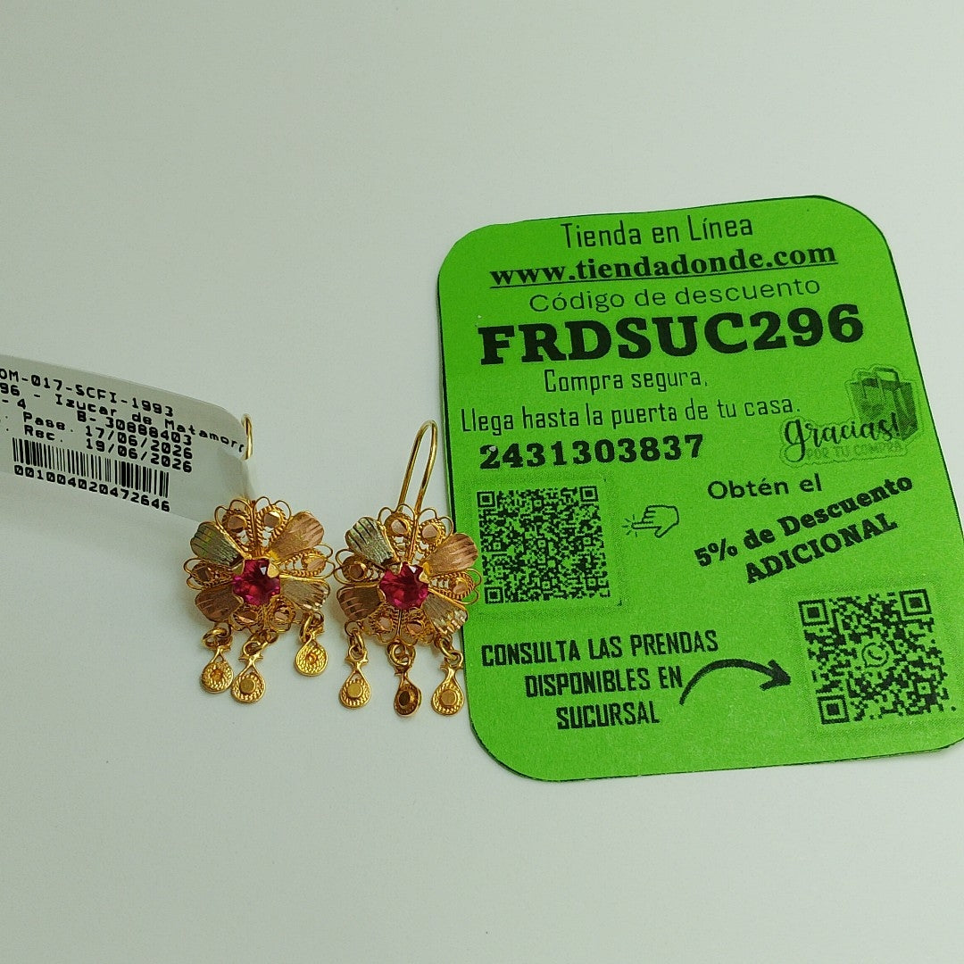 ARETES PAR ORO 10 K 3.5 GRMS (SEMINUEVO)