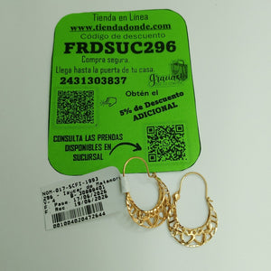 ARRACADAS PAR ORO 10 K 1.4 GRMS (SEMINUEVO)