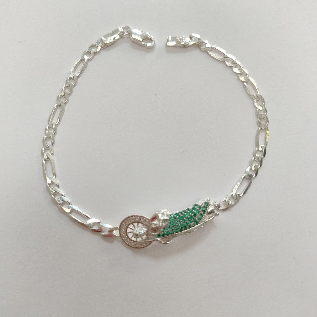 PULSERA TEJIDO SAN JUDAS PLATA .925 21 CM 5.4 GR (NUEVO)