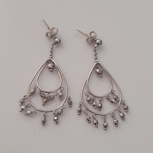 ARETES PAR ORO BLANCO 10 K 4,20 GRMS (SEMINUEVO)