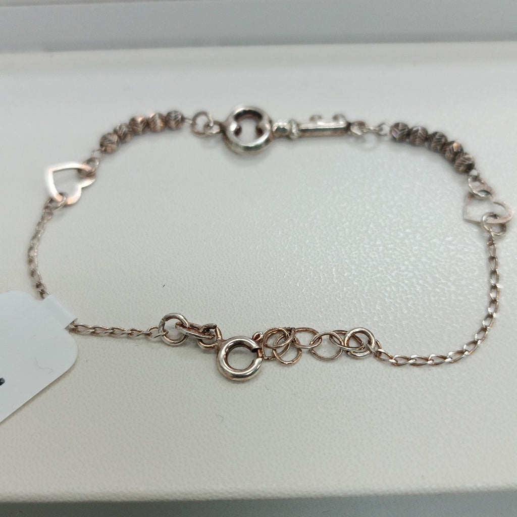 PULSERA TEJIDO LLAVE PLATA .925 18 CM 2.3 GR (NUEVO)