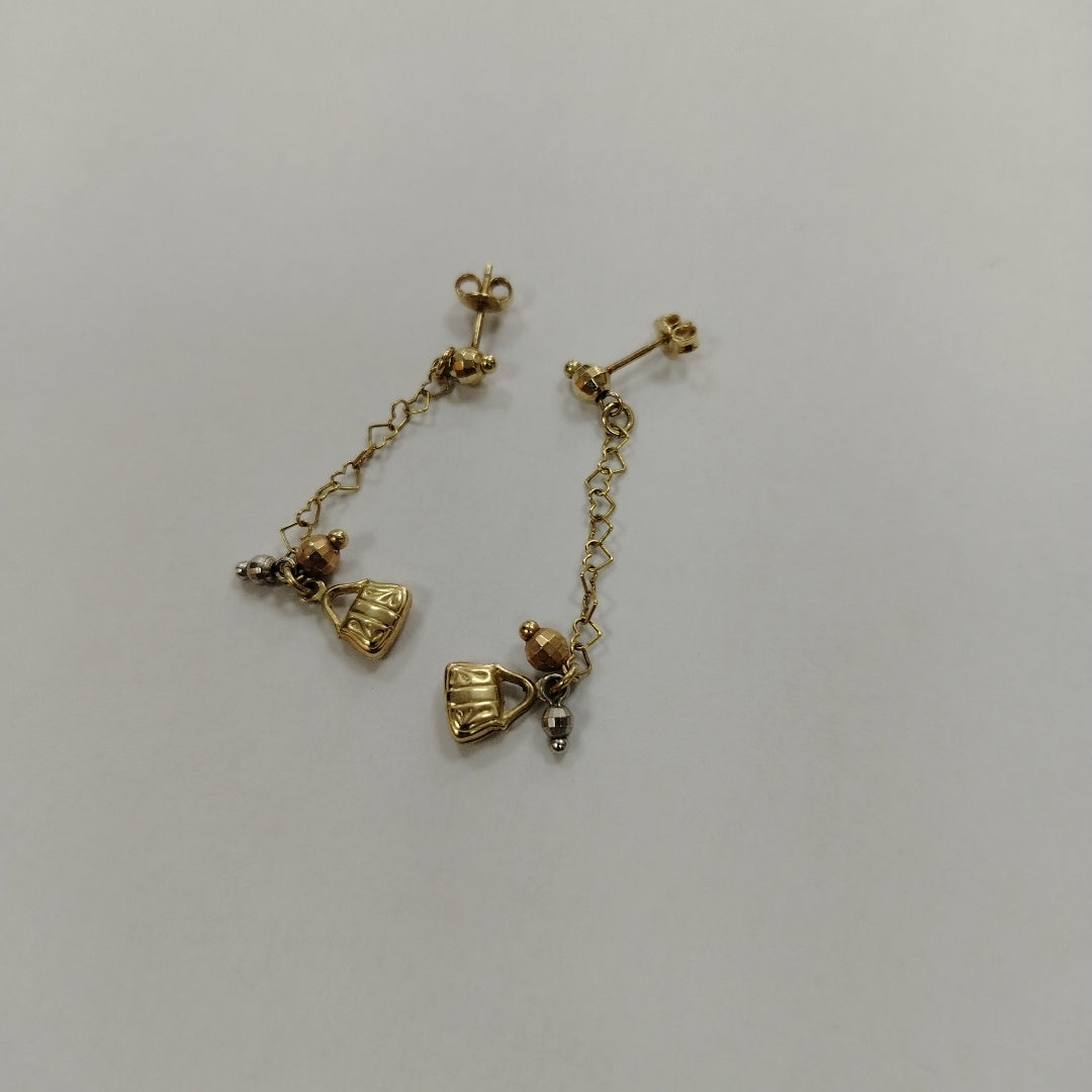 ARETES PAR ORO 14 K 2.6 GRMS (SEMINUEVO)