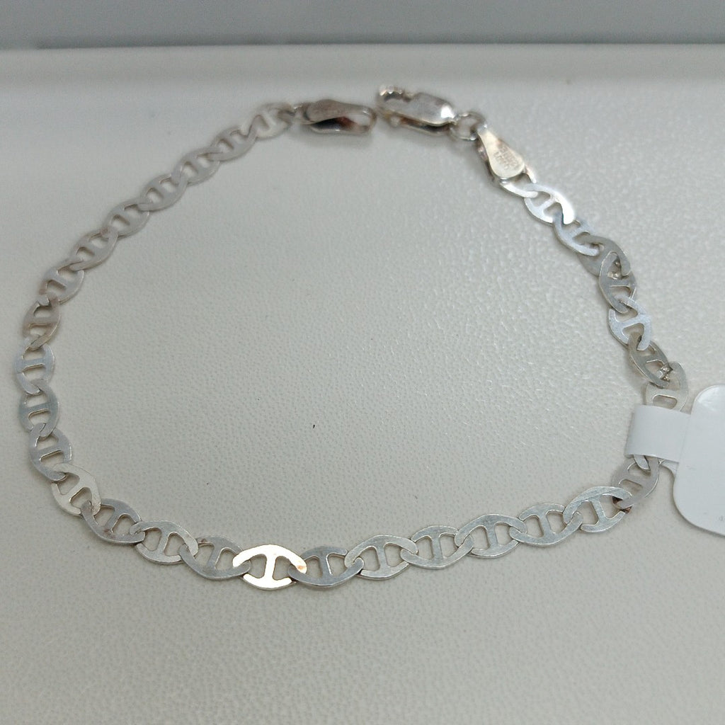 PULSERA TEJIDO GUCHI PLATA .925 18 CM 2.7 GR (NUEVO)