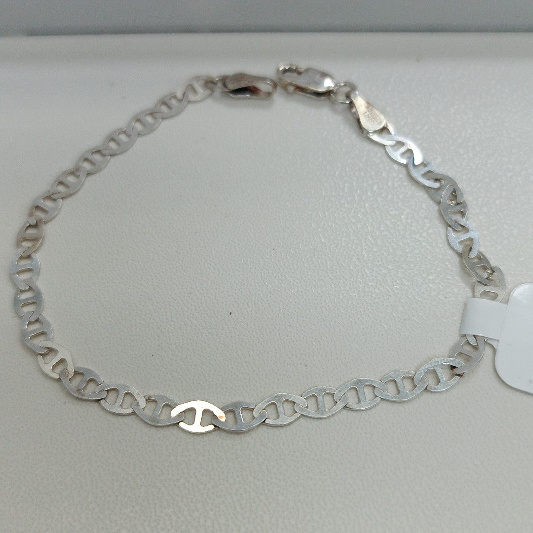PULSERA TEJIDO GUCHI PLATA .925 18 CM 2.7 GR (NUEVO)
